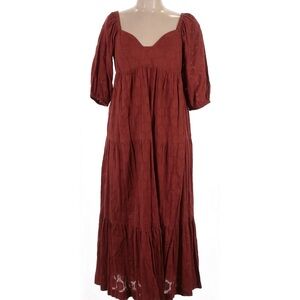 Anthropologie Terracotta Midi Dress